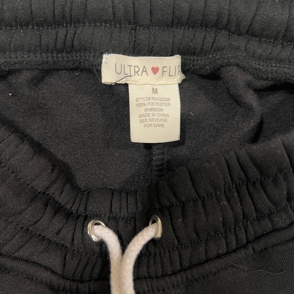 Ultra Flirt Black Joggers with Good Vibes Print - Picture 5 of 6